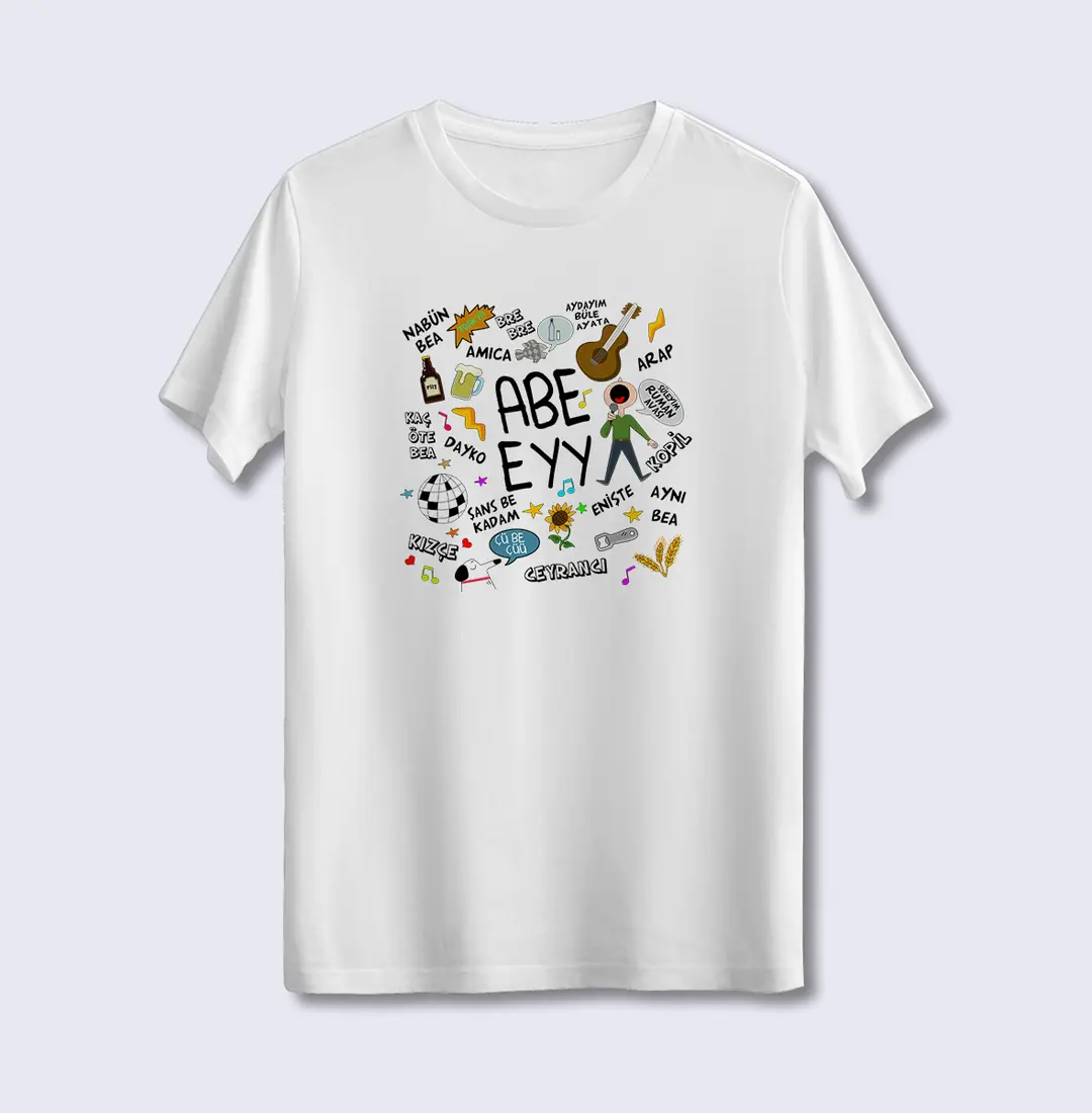 Unisex Tişört - Abe Eyy Doodle