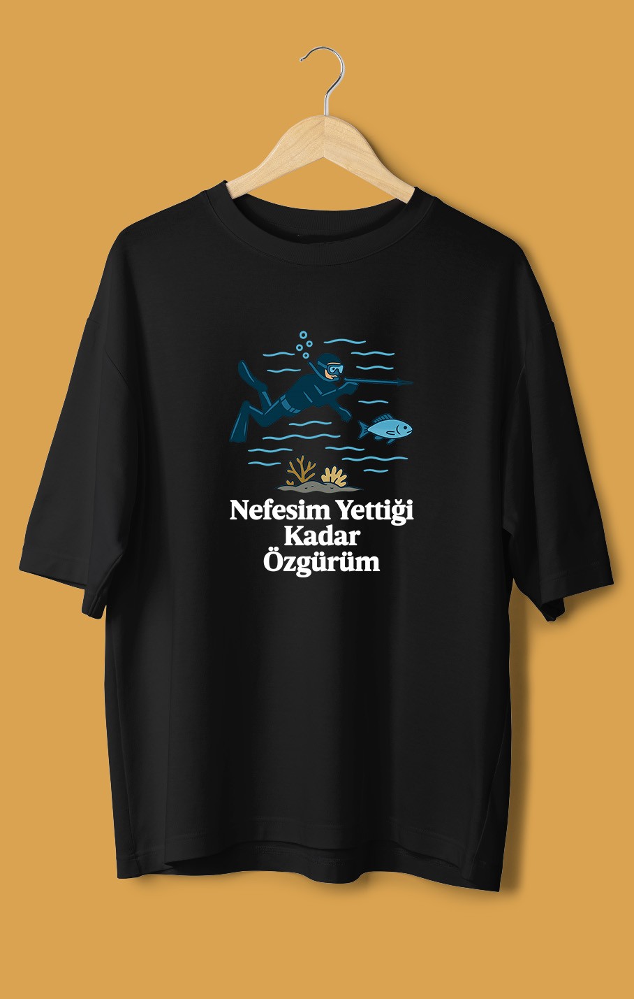 Nefesim Yettiği Kadar Özgürüm (Orijinal Oversize Tişört)