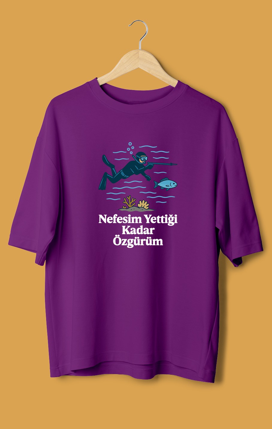 Nefesim Yettiği Kadar Özgürüm (Orijinal Oversize Tişört)