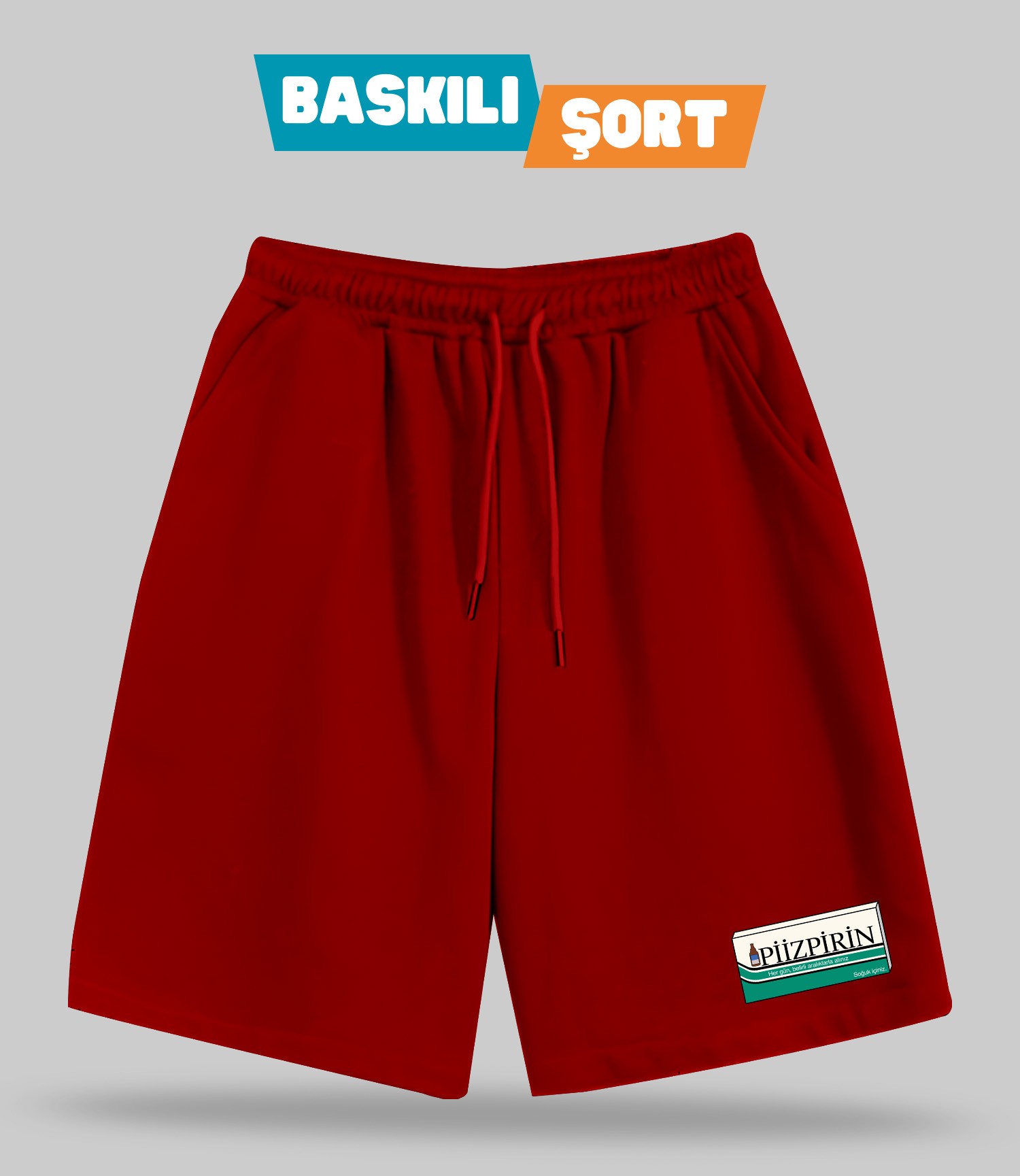 Piizpirin (Baskılı Erkek Şort)
