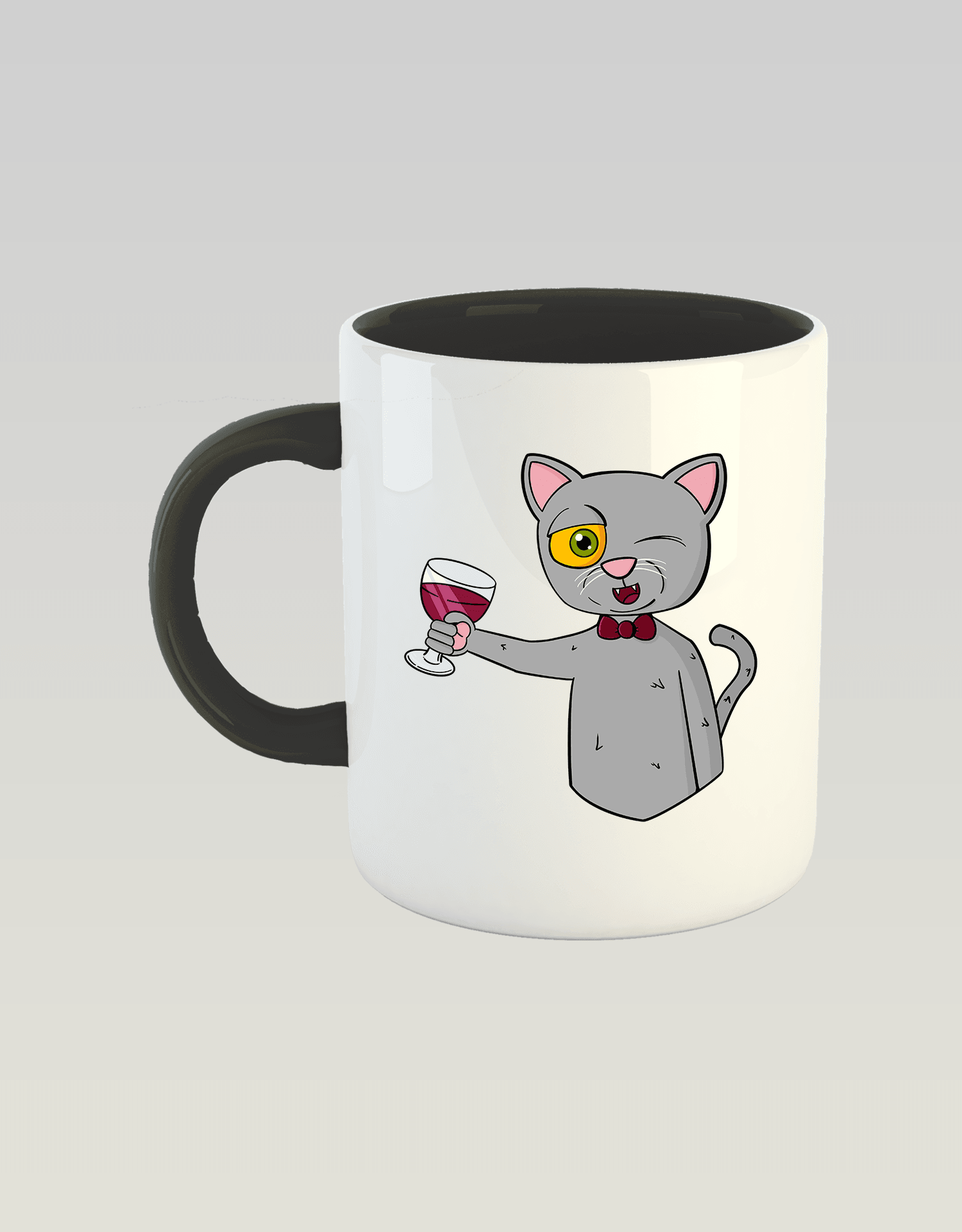 Şarapçı Kedi (Porselen Kupa)