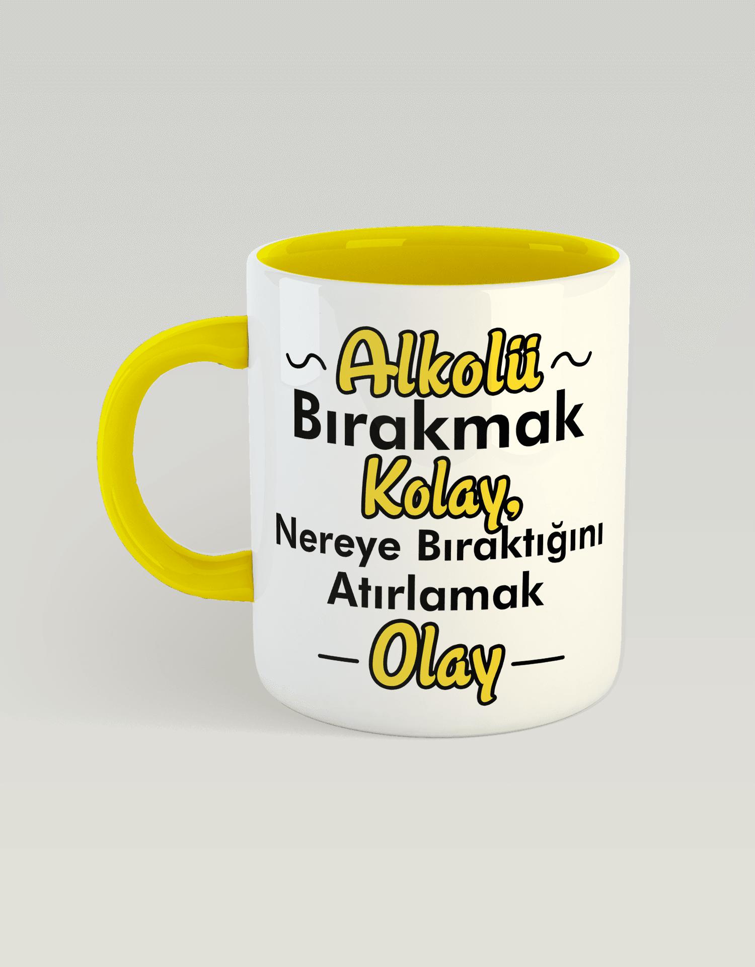 Alkolü Bırakmak Kolay (Porselen Kupa)