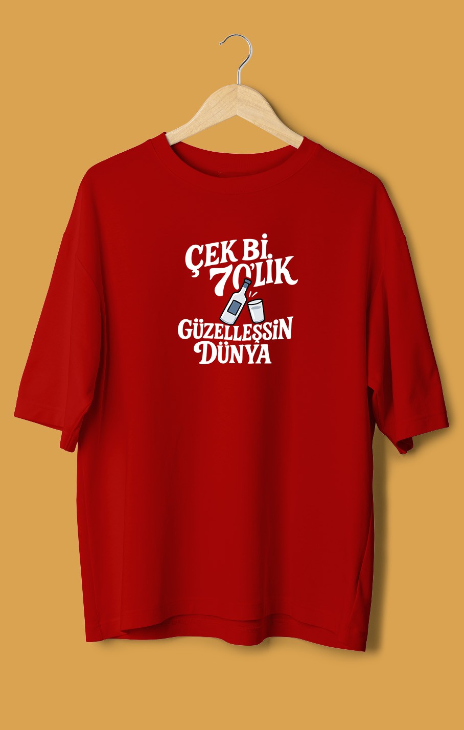 Çek Bi 70'Lik Güzelleşsin Dünya (Orijinal Oversize Tişört)