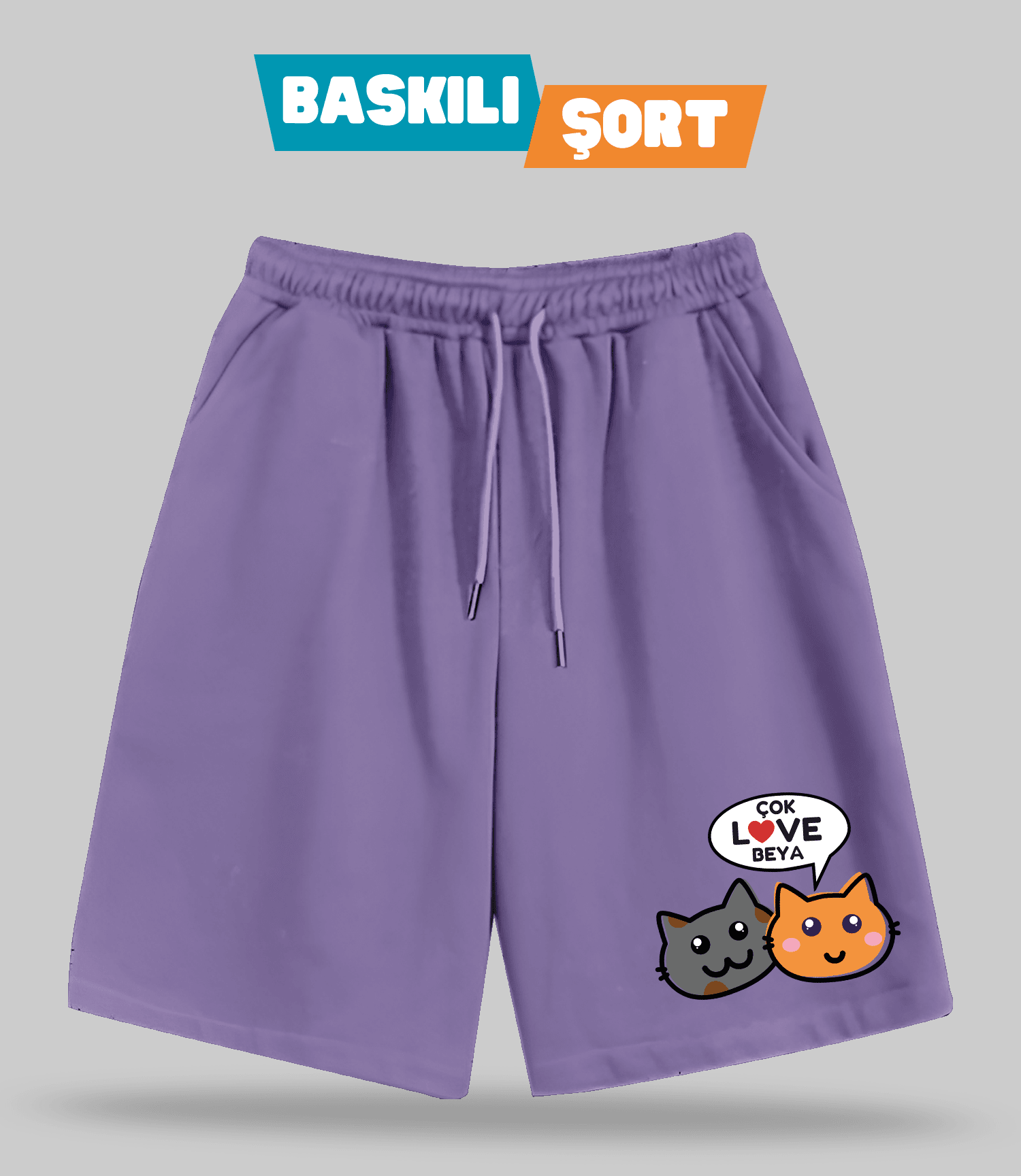 Çok Love Beya (Baskılı Erkek Şort)