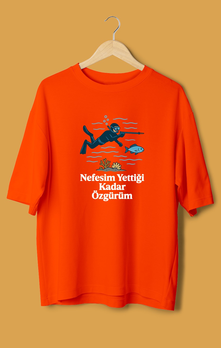Nefesim Yettiği Kadar Özgürüm (Orijinal Oversize Tişört)