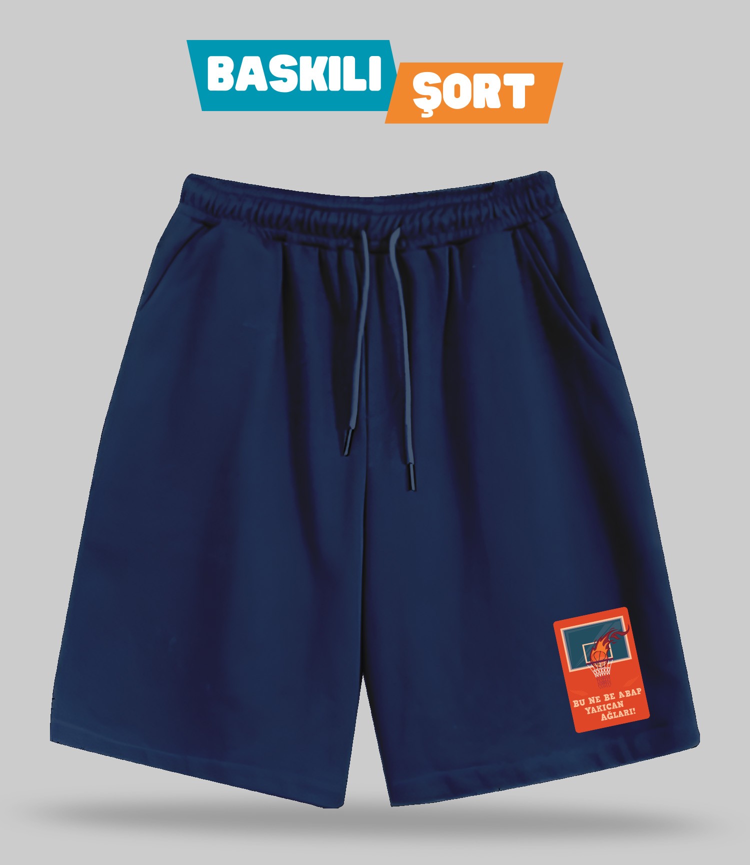 Bu Ne Be Abab Yakıcan Ağları! (Baskılı Erkek Şort)