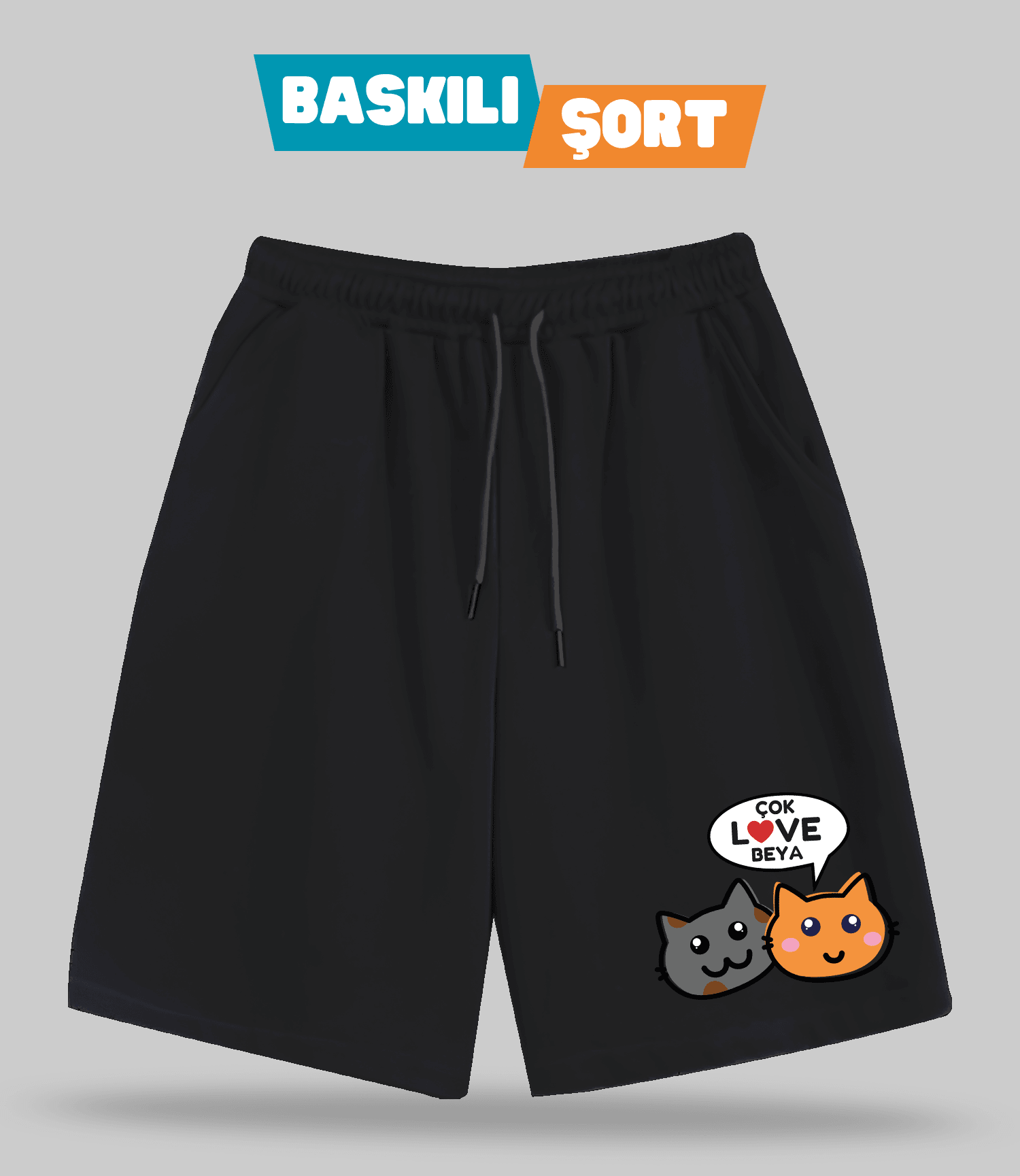 Çok Love Beya (Baskılı Erkek Şort)