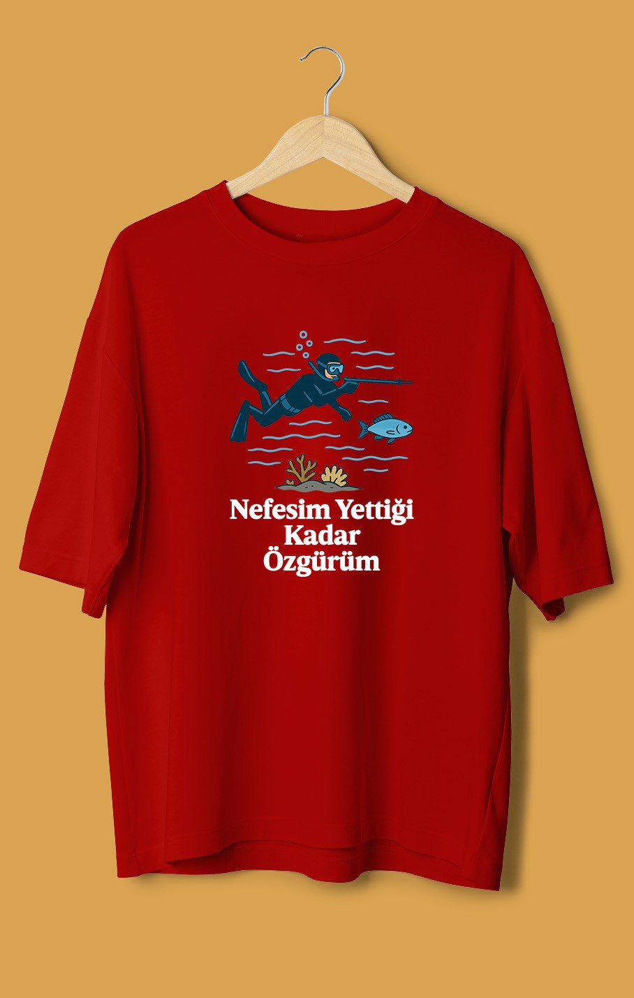 Nefesim Yettiği Kadar Özgürüm (Orijinal Oversize Tişört)