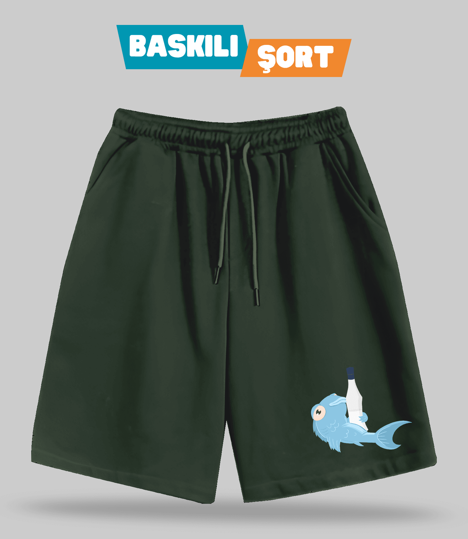 Rakı Balık 2 (Baskılı Erkek Şort)