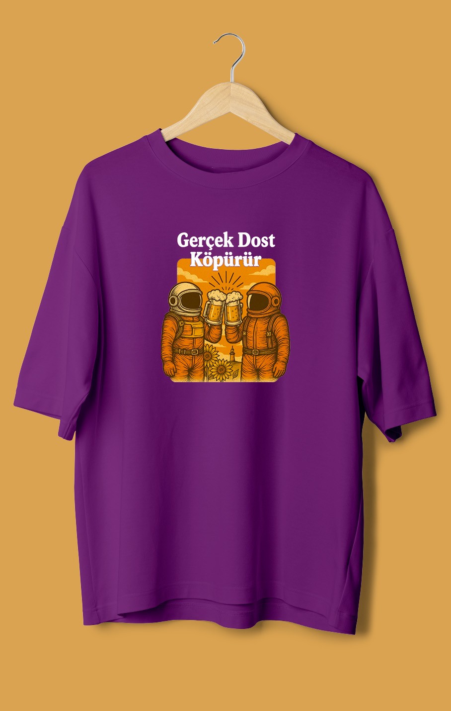 Gerçek Dost Köpürür (Orijinal Oversize Tişört)