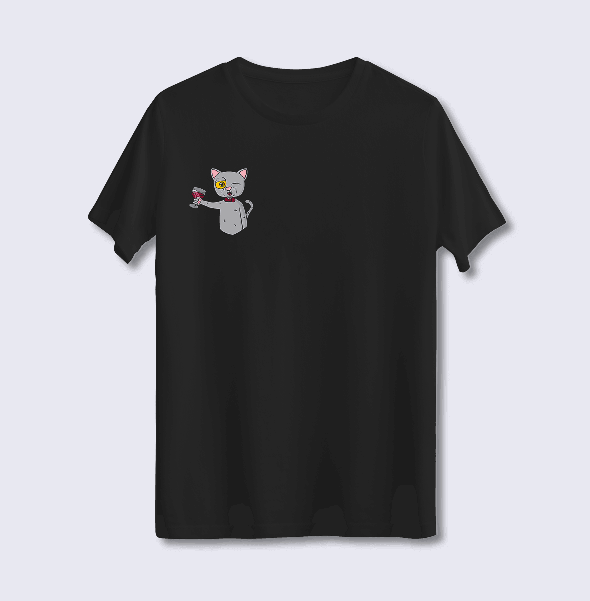 Şarapçı Kedi (Üniseks Tişört)