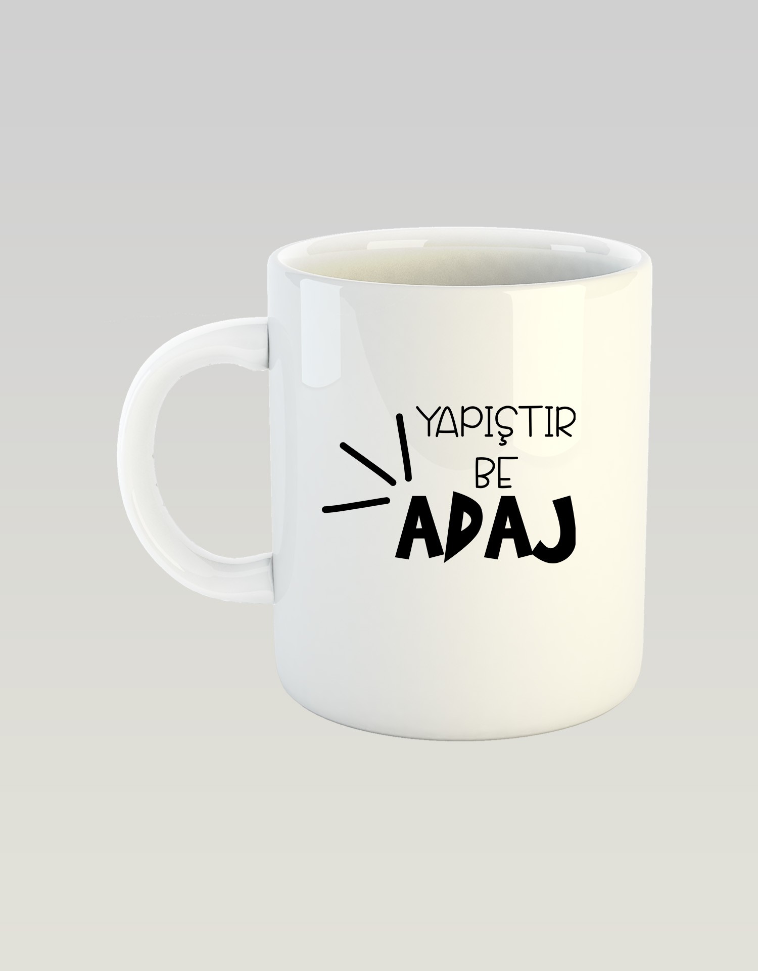 Yapıştır Be Adaj (Porselen Kupa)