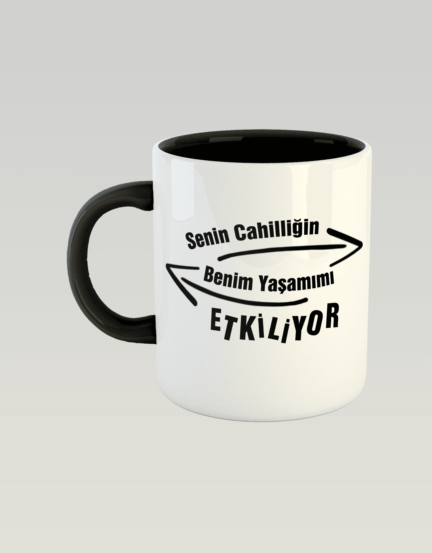 Senin Cahilliğin Benim Yaşamımı Etkiliyor (Porselen Kupa)
