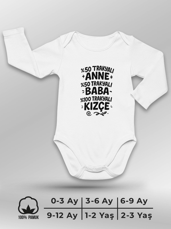 %100 Trakyalı Kızçe (Uzun Kollu Zıbın)