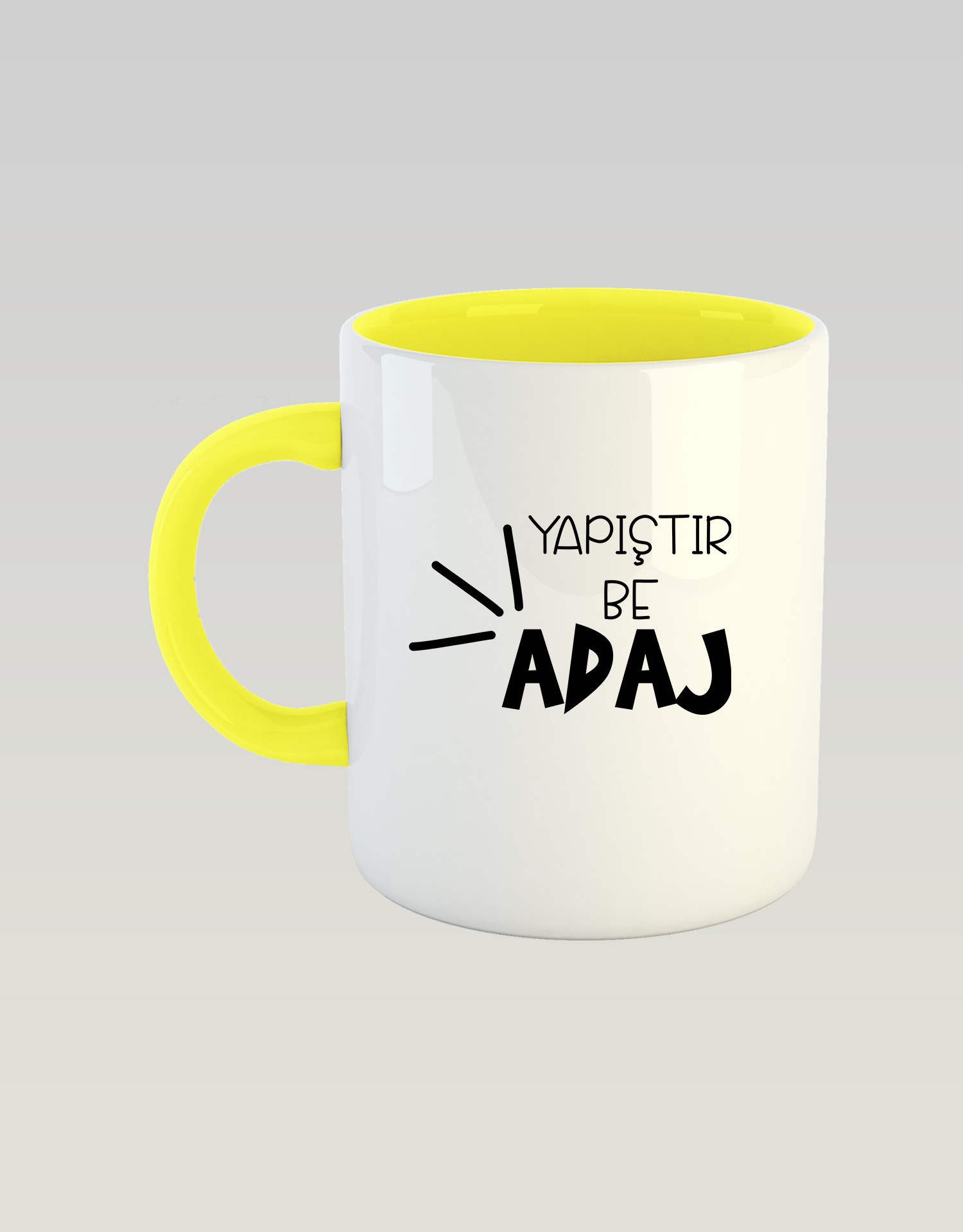 Yapıştır Be Adaj (Porselen Kupa)