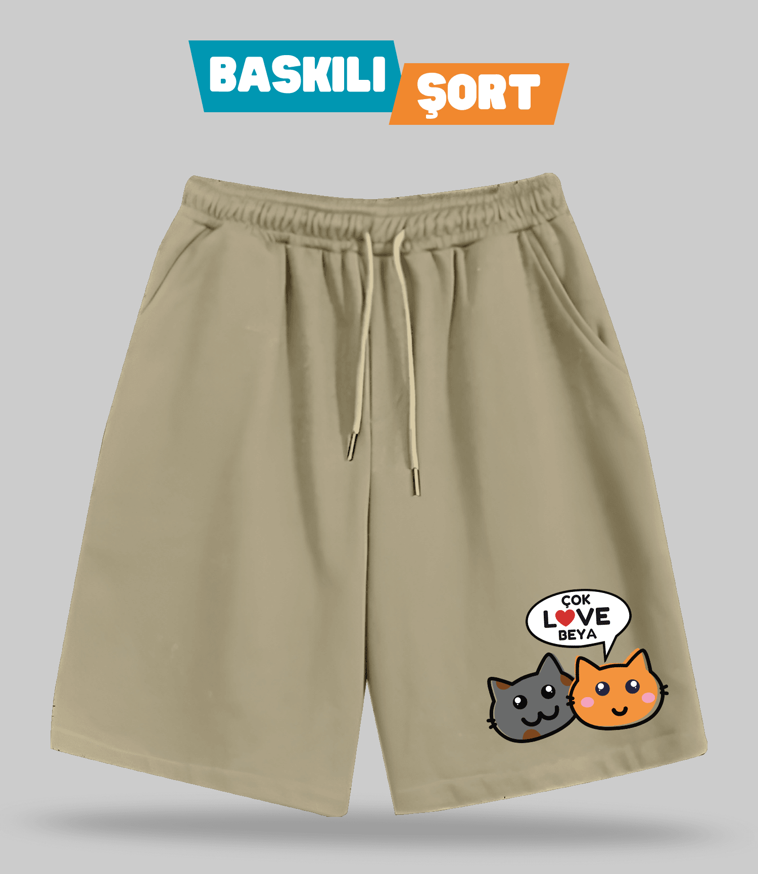 Çok Love Beya (Baskılı Erkek Şort)