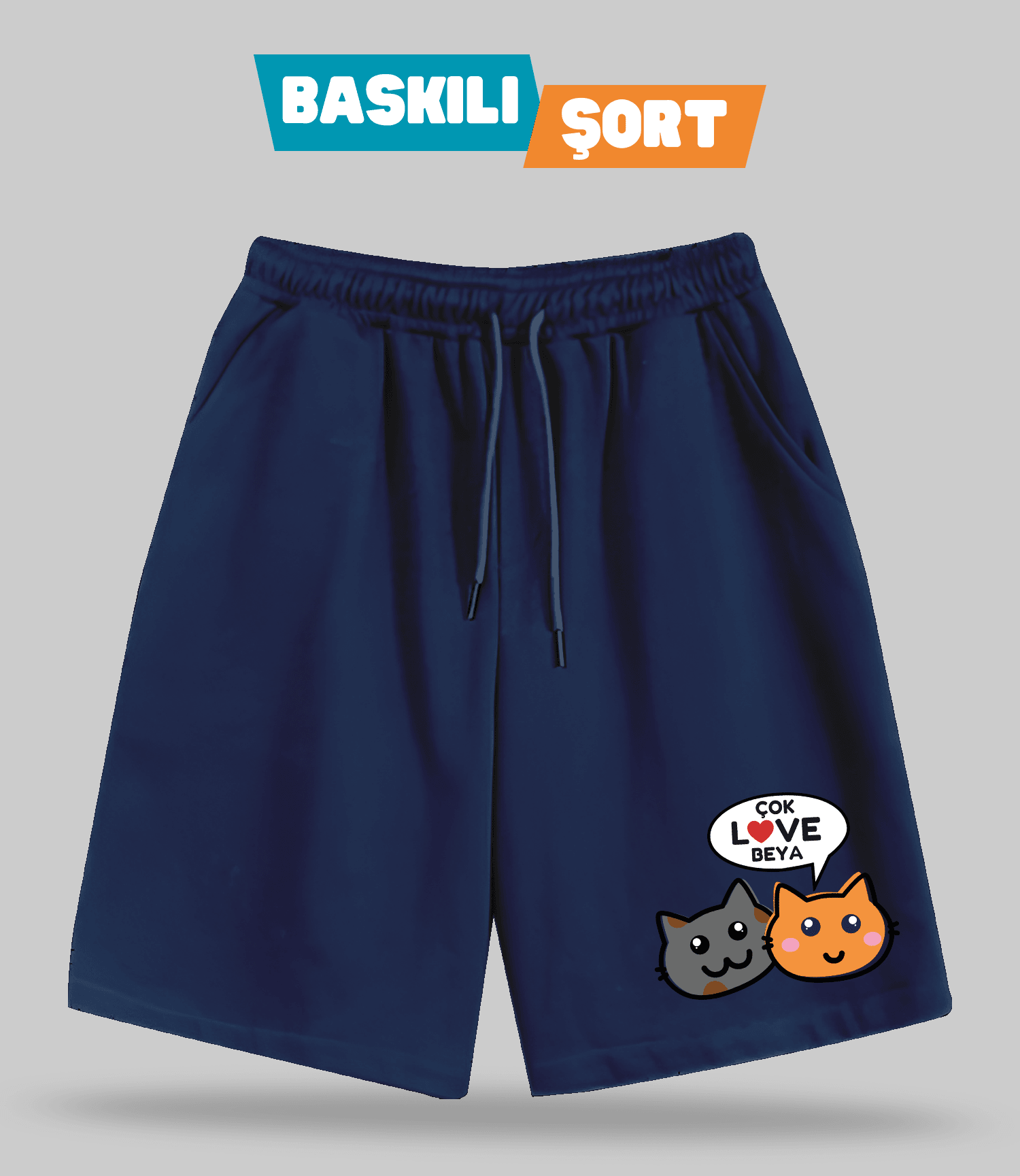 Çok Love Beya (Baskılı Erkek Şort)