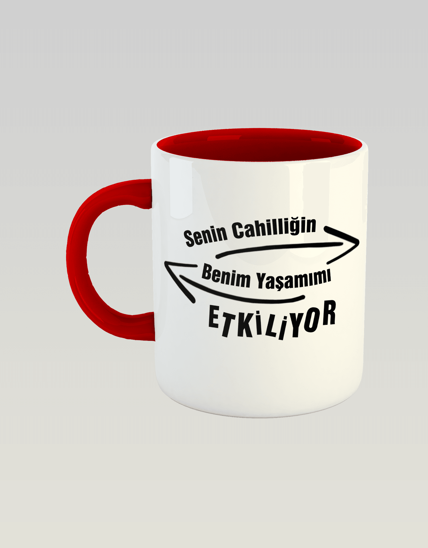 Senin Cahilliğin Benim Yaşamımı Etkiliyor (Porselen Kupa)