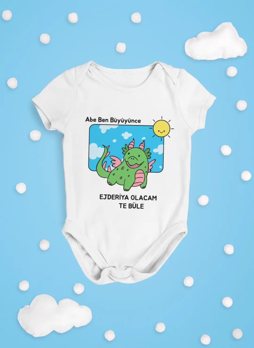 Kız ve Erkek Bebek Zıbın - Büyüyünce EJDERİYA olacam te büle