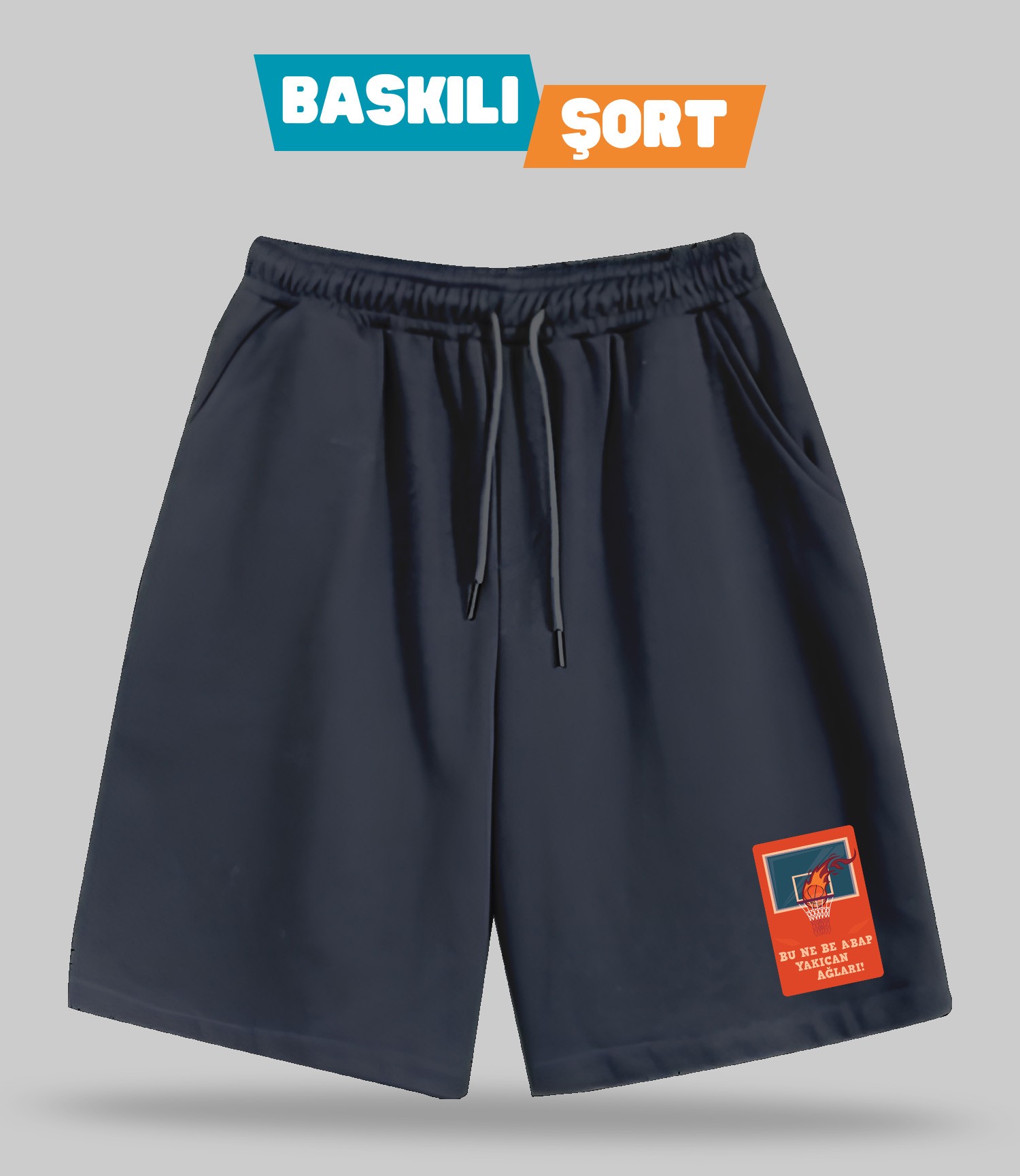 Bu Ne Be Abab Yakıcan Ağları! (Baskılı Erkek Şort)