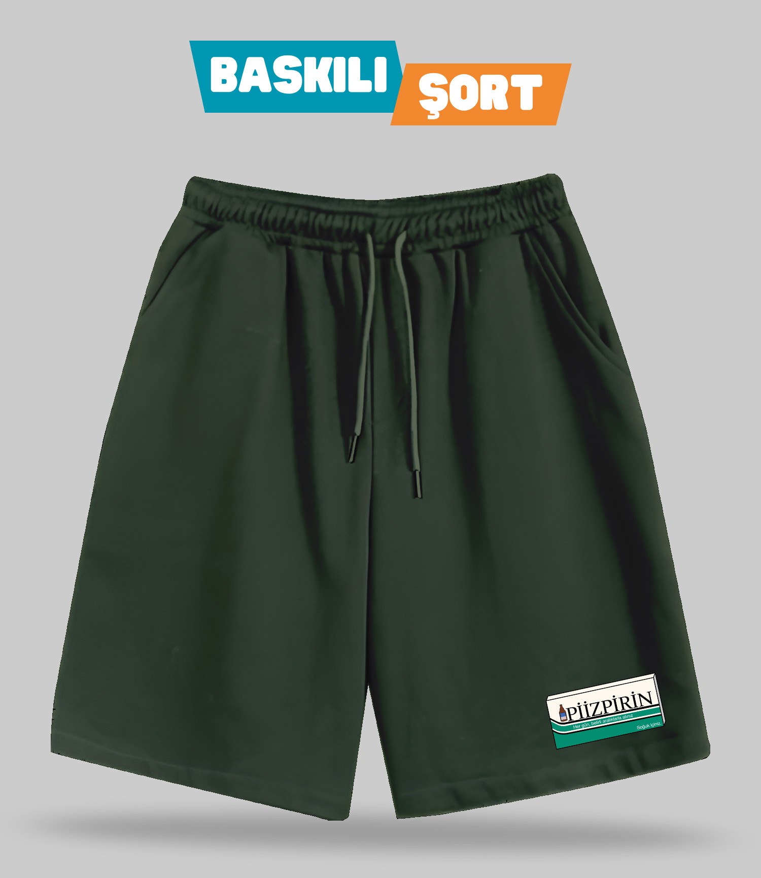 Piizpirin (Baskılı Erkek Şort)