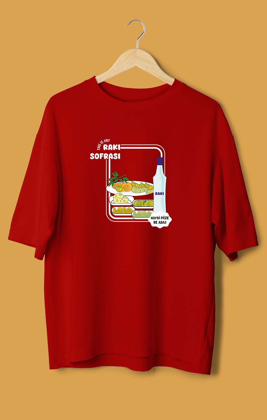 Rakı Sofrası (Orijinal Oversize Tişört)
