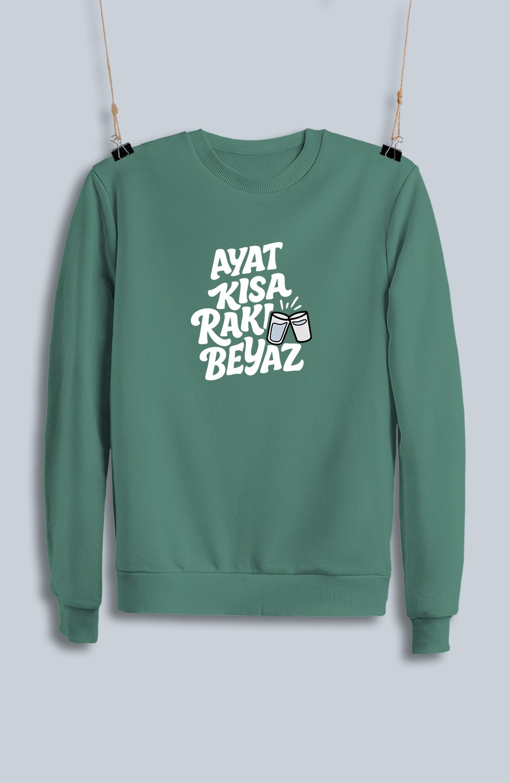 Ayat Kısa Rakı Beyaz (Sweatshirt)