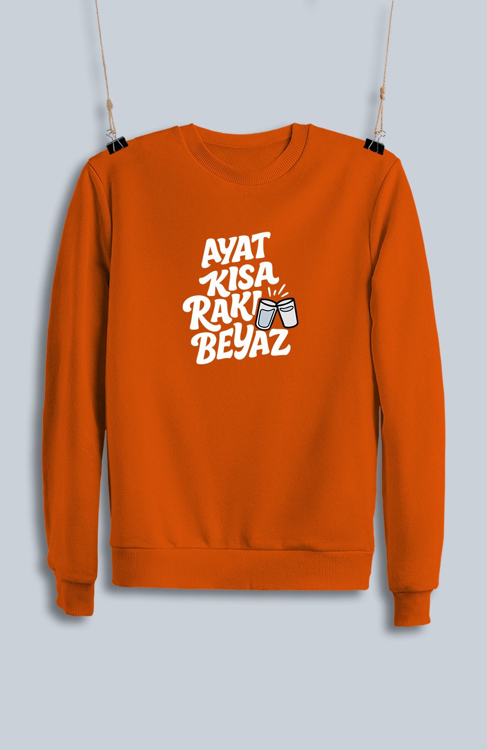 Ayat Kısa Rakı Beyaz (Sweatshirt)
