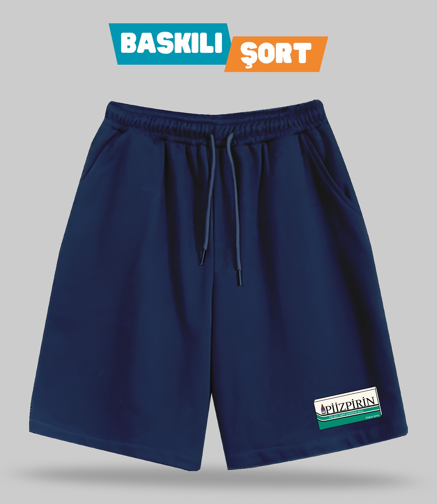Piizpirin (Baskılı Erkek Şort)