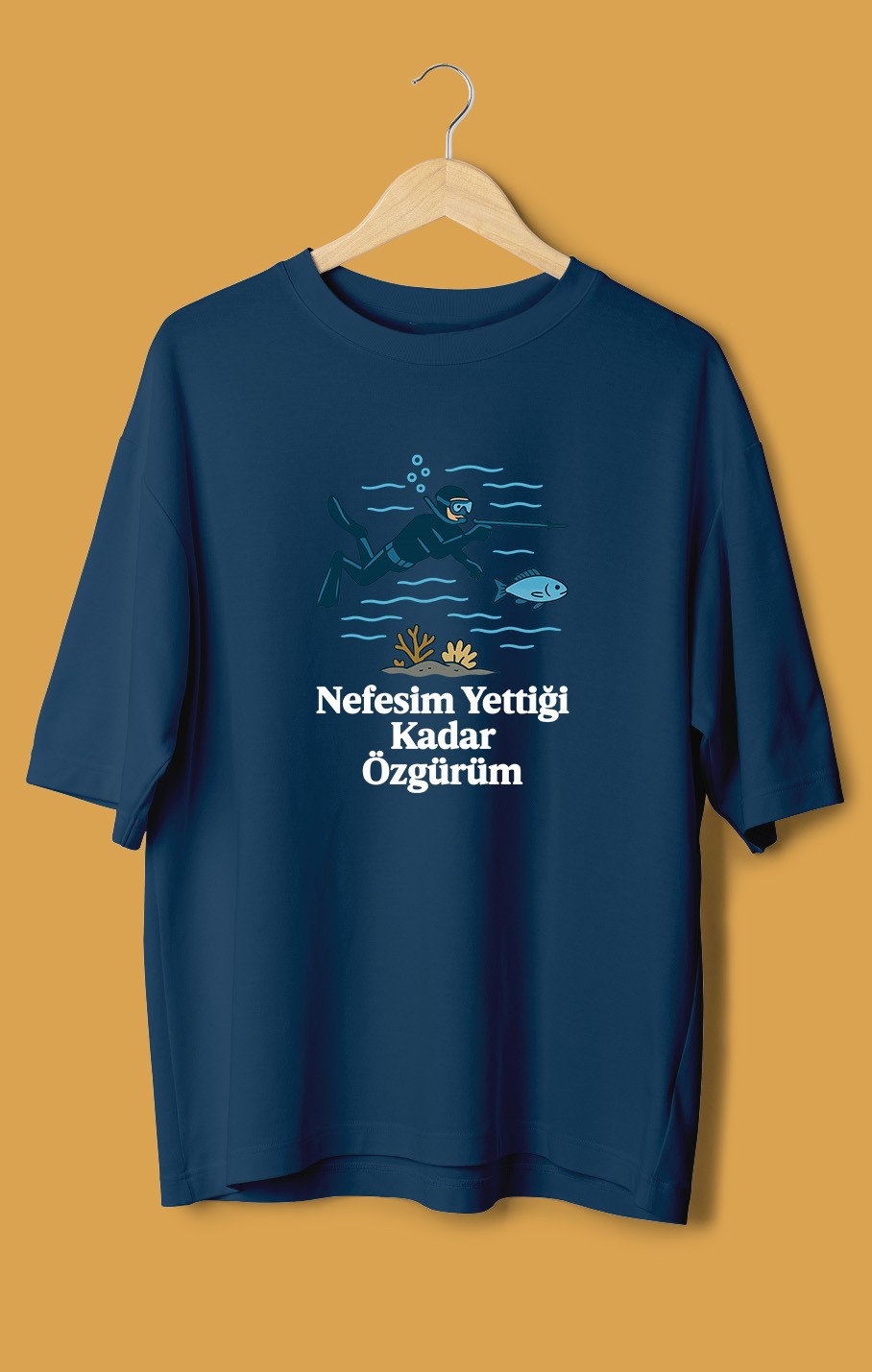 Nefesim Yettiği Kadar Özgürüm (Orijinal Oversize Tişört)
