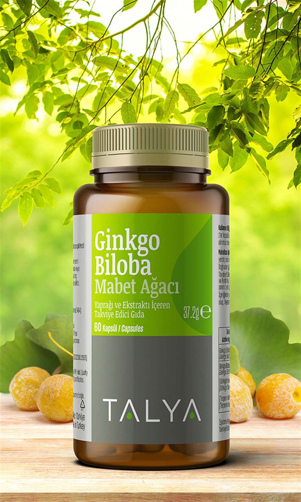 GINKGO BILOBA Mabet Ağacı Yaprağı Ve Ekstraktı İçeren Takviye Edici Gıda