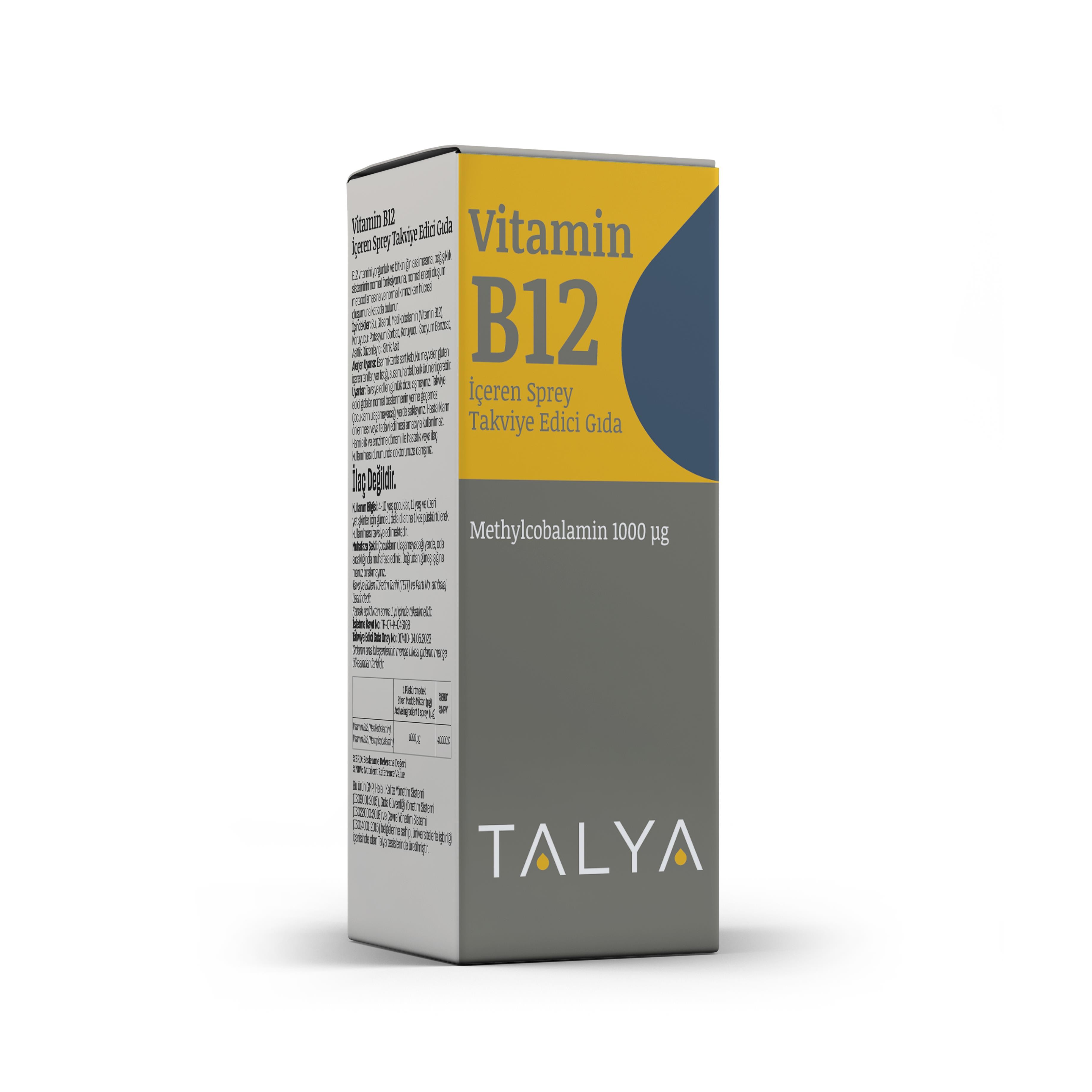 VİTAMİN B12 İçeren Takviye Edici Gıda - 10 ml