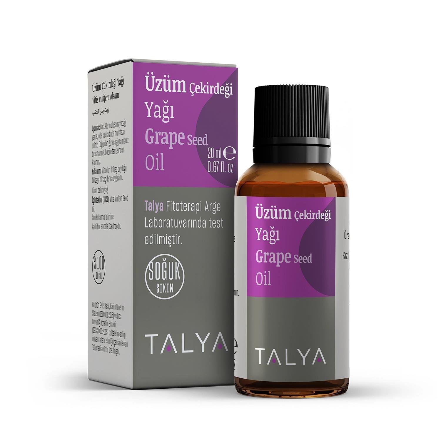 Üzüm Çekirdeği Yağı 20 ml (Soğuk Sıkım)