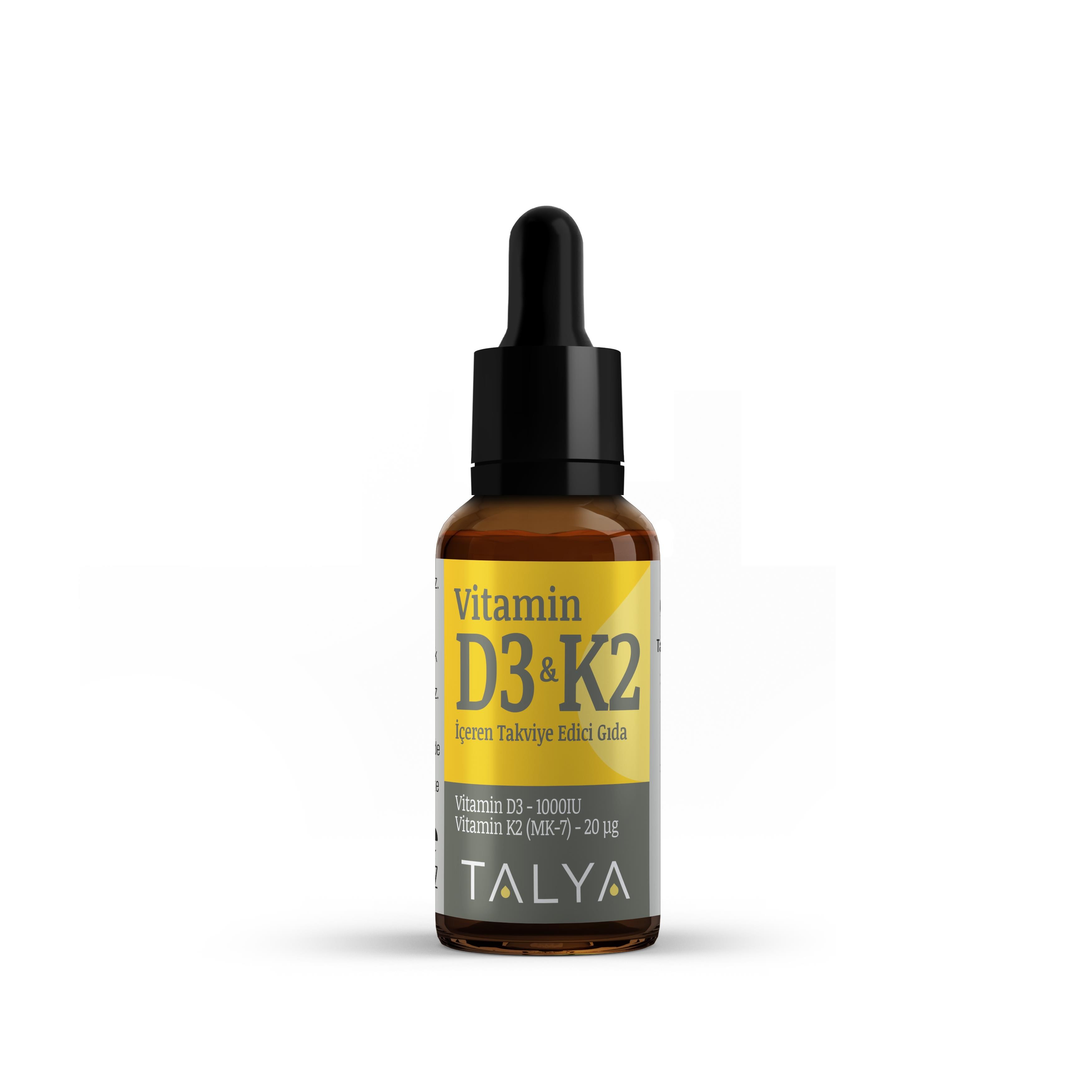 VİTAMİN D3 & K2 İçeren Takviye Edici Gıda -10ML