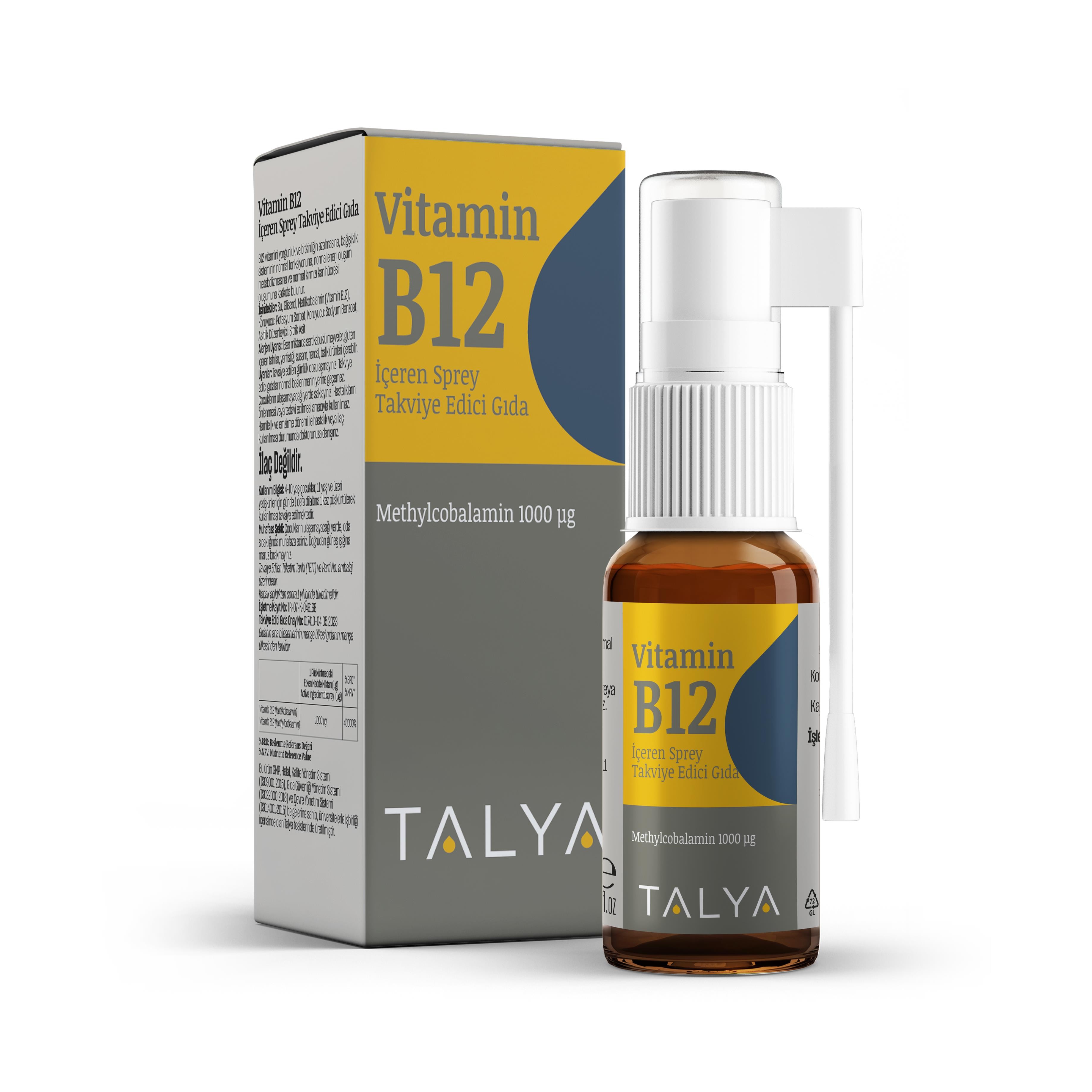 VİTAMİN B12 İçeren Takviye Edici Gıda - 10 ml