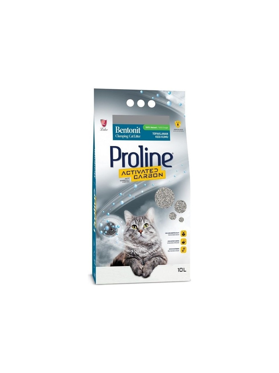 Proline Aktif Karbonlu Kedi Kumu 10 Lt