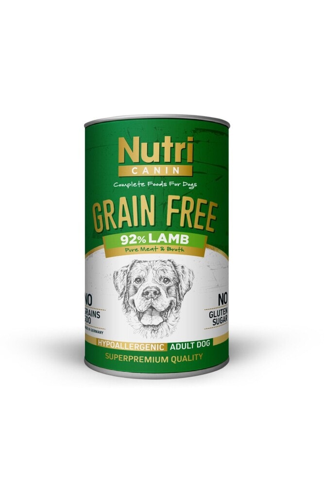 Nutri Canin Tahılsız Kuzulu Patatesli Yetişkin Köpek Konservesi 400 Gr