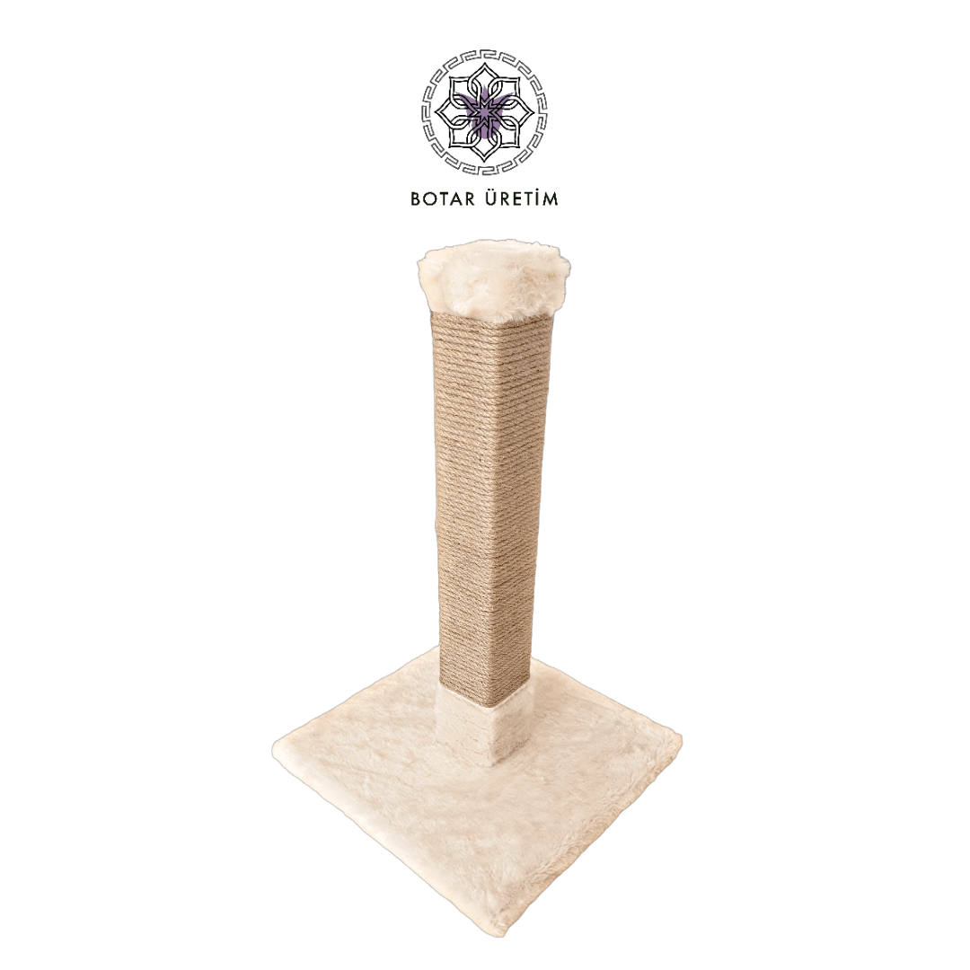 BOTAR ÜRETİM 60 cm Kare Tırmalama Tahtası – Krem