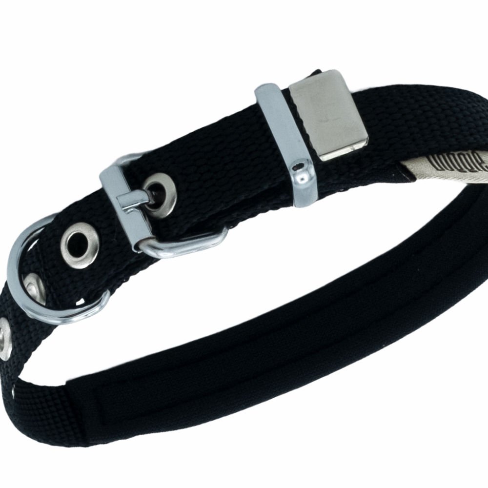 Doggie Elit Dokumadan El Yapımı Köpek Boyun Tasması 3x47-55cm - Black