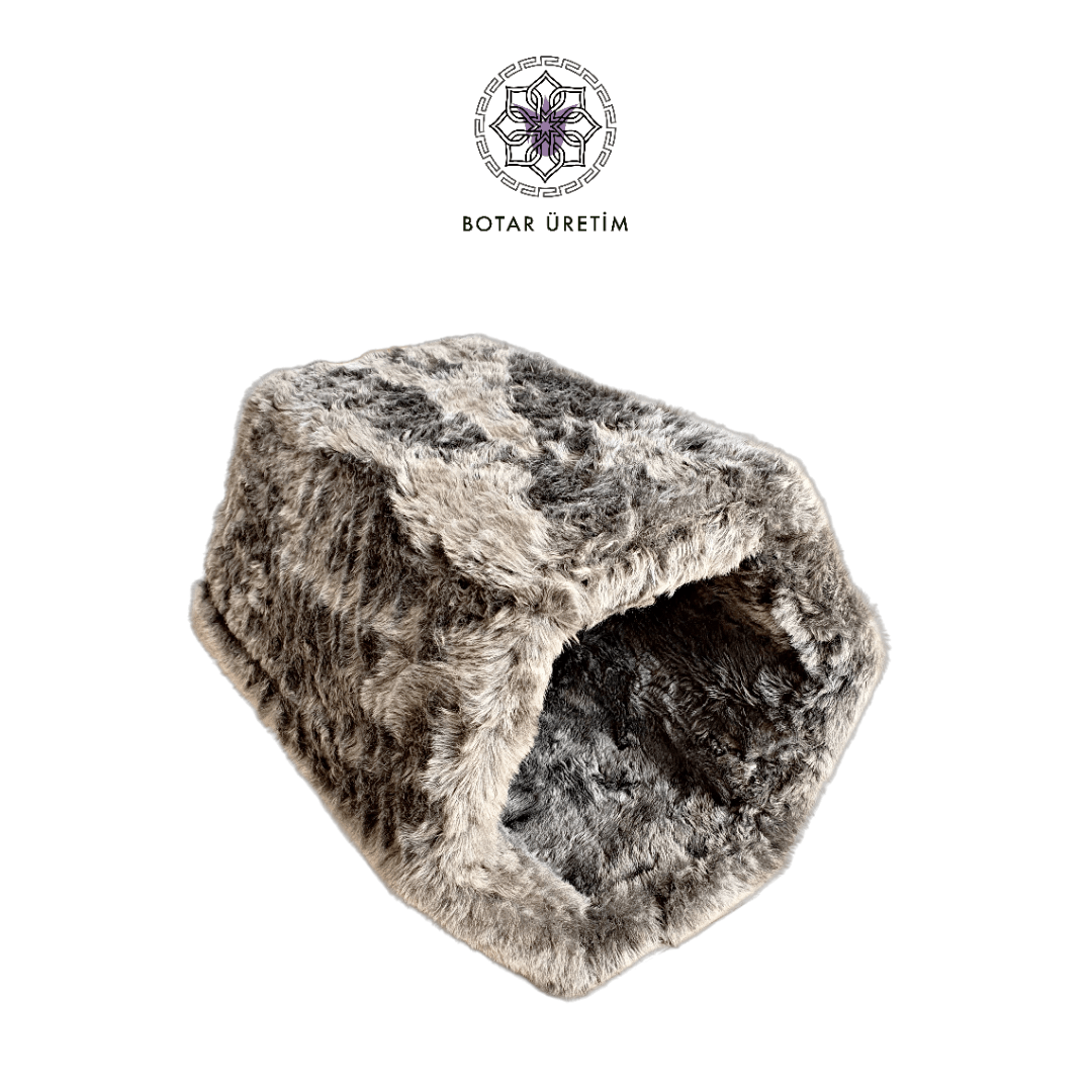 BOTAR ÜRETİM Hexagon Premium Kedi Yatağı – Antrasit