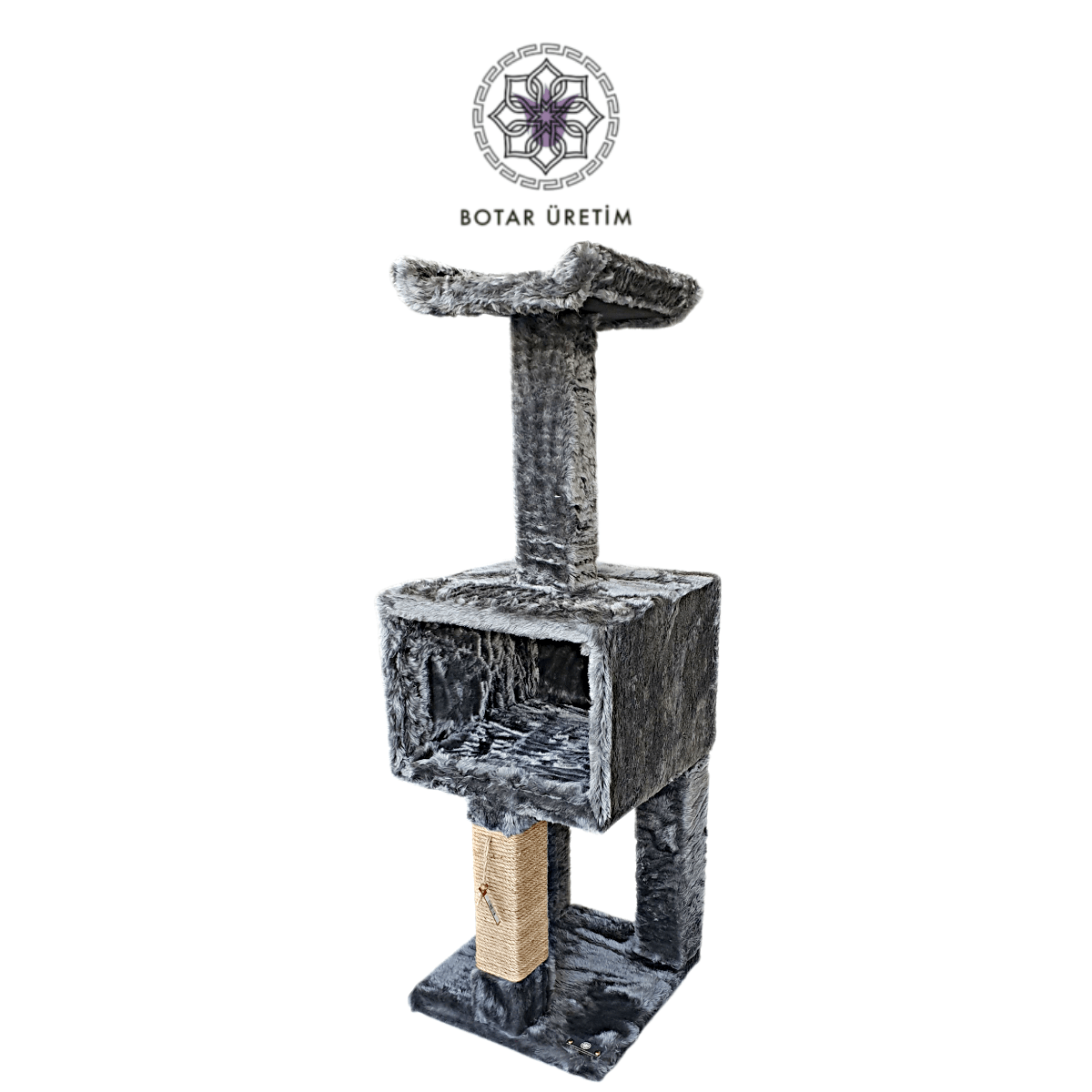 BOTAR ÜRETİM Double Kedi Evi – Antrasit