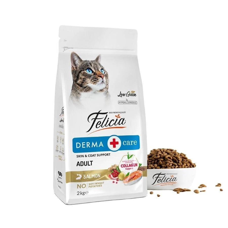 Felicia Somon Balıklı Düşük Tahıllı Hipoalerjenik Kedi Maması 2 kg