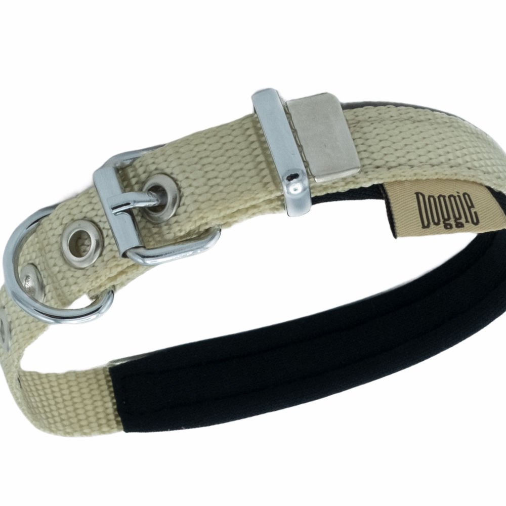 Doggie Elit Dokumadan El Yapımı Köpek Boyun Tasması 3x47-55cm - Khaki