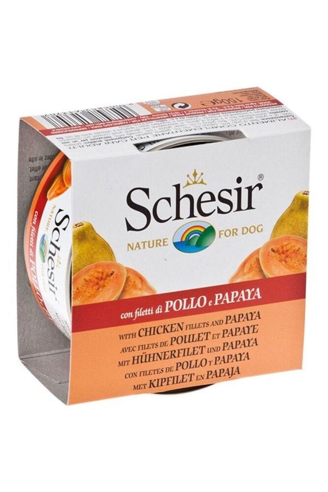 Schesir Fruit Tavuk ve Papaya Yetişkin Köpek Konservesi 150 gr