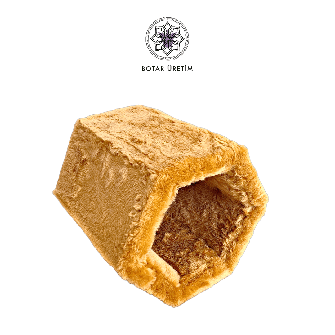 BOTAR ÜRETİM Hexagon Premium Kedi Yatağı – Camel