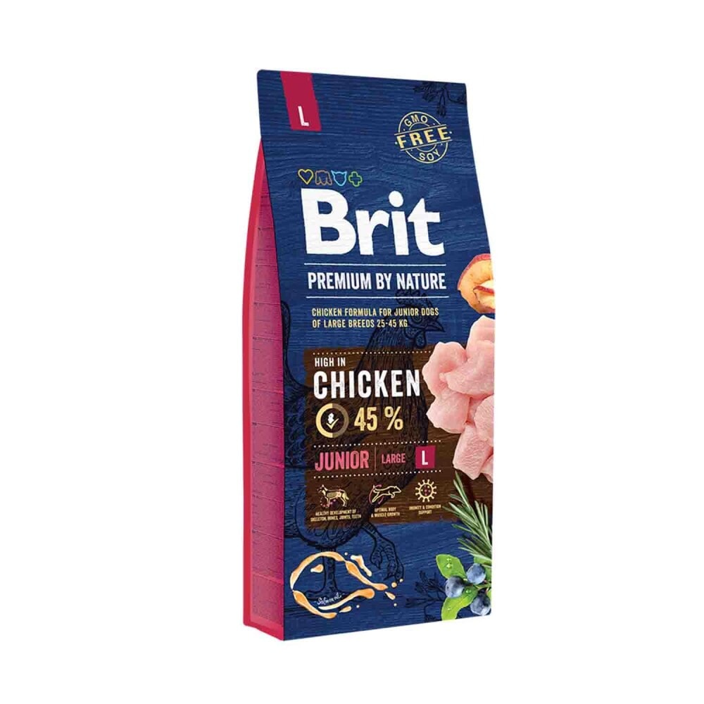 Brit Premium By Nature Junior L Büyük Irk Tavuklu Yavru Köpek Maması 15 kg