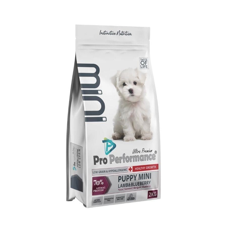 Pro Performance Mini Irk Kuzulu ve Yaban Mersinli Yavru Köpek Maması 2 Kg