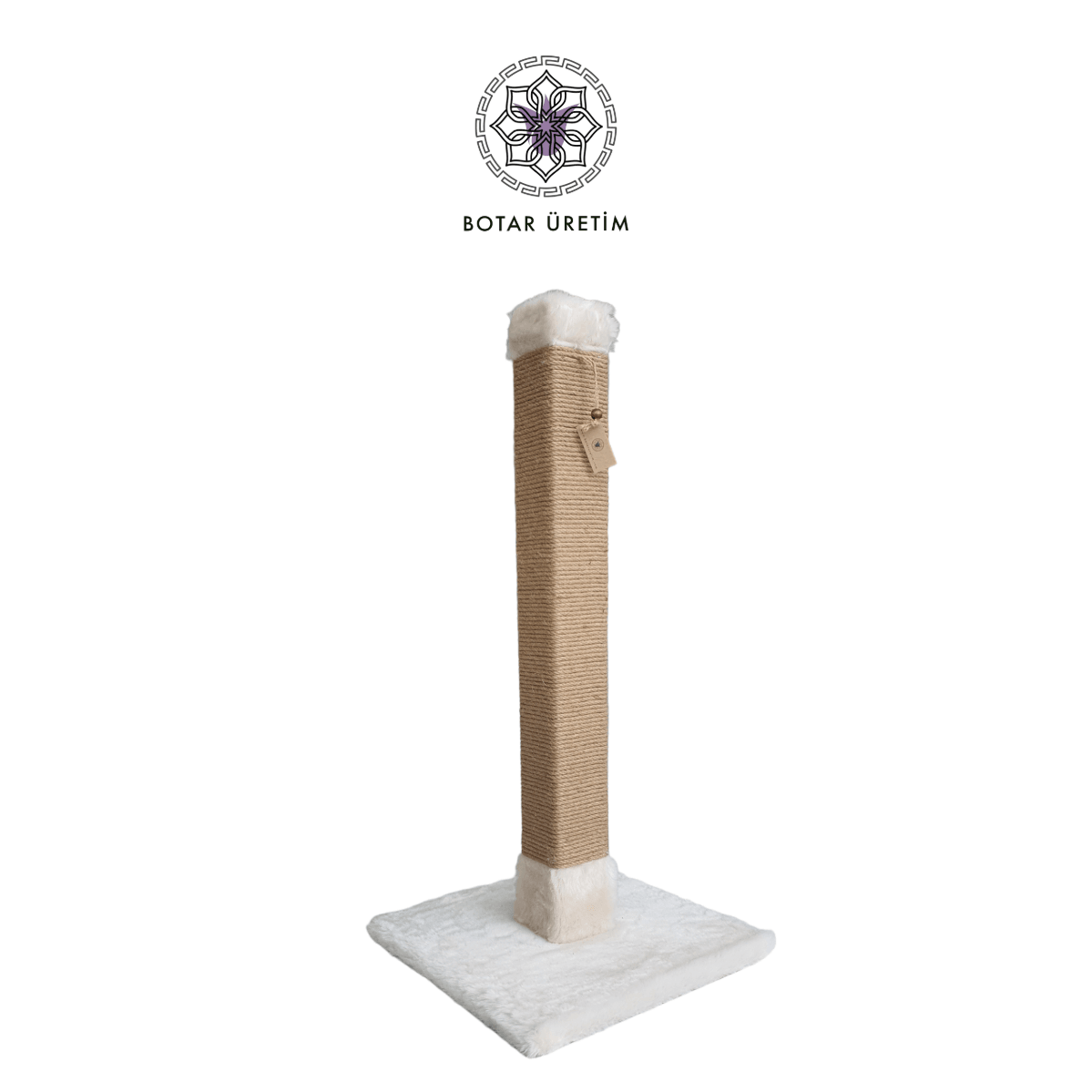 BOTAR ÜRETİM 80 cm Kare Tırmalama Tahtası – Krem