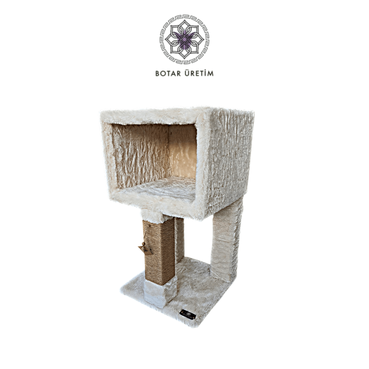 BOTAR ÜRETİM Single Kedi Evi – Krem