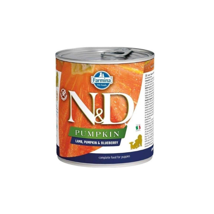N&D Pumpkin Balkabaklı Tahılsız Kuzu Etli ve Yaban Mersinli Yavru Köpek Konservesi 285 gr